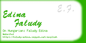 edina faludy business card